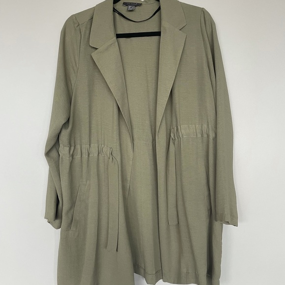 Olive green light weight cardigan style jacket - Picture 1 of 3